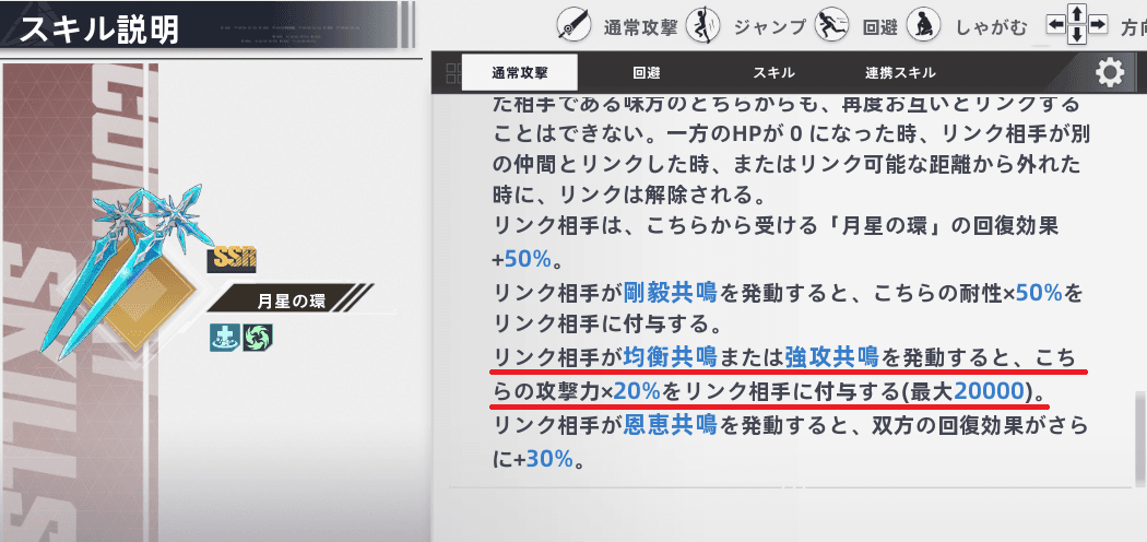 フィオナのリンクは強攻・均衡にしか攻撃力を渡せない